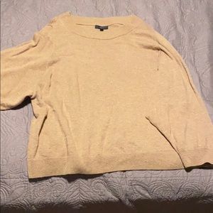 J. Crew tan cashmere sweater